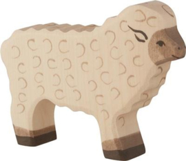 Holztiger houten schaap wit