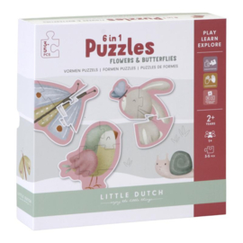 Little Dutch 6-in-1 puzzels bloemetjes