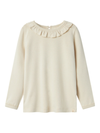 Lil' Atelier shirtje met kraagje turtledove | maat 92 - 128