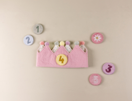 Little Dutch verjaardagskroon met cijfers roze
