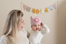 Little Dutch verjaardagskroon met cijfers roze