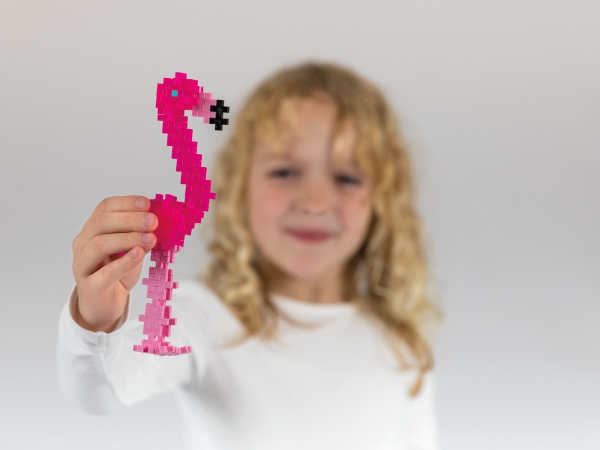 Plus-Plus koker 'Flamingo' | 100 stuks