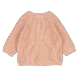 Feetje gebreid vestje roze | maat 56 - 74