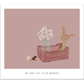 Studio Mie dubbele kaart 'Welkom lief, klein wonder'