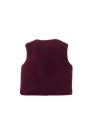 Z8 | Lilou Bordeaux Teddy Gilet Burgundy Battle