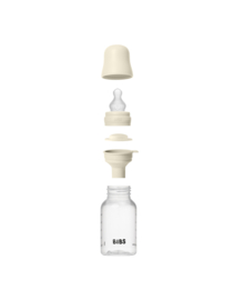 BIBS glazen fles met siliconen speen ivory | 150 ml