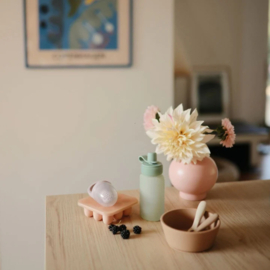 Mushie puree pouch cambridge blue groen