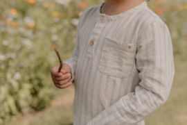 Little Dutch blouse lange mouw forest green streep | maat 74 - 104