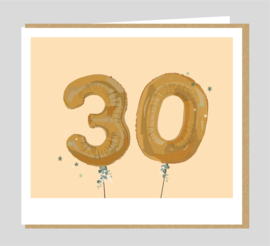 Studio Mie dubbele kaart '30 jaar'