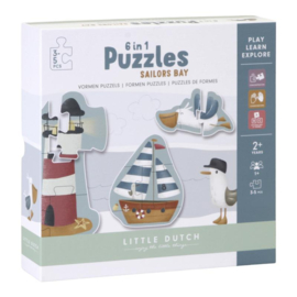 Little Dutch 6-in-1 puzzels bootjes