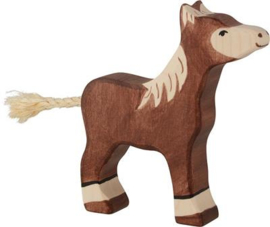 Holztiger houten paardje donkerbruin