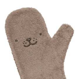 Nifty Baby Shower Glove - Mocha | lange washand voor onder de douche