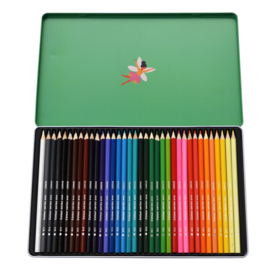 Rex London tekendoos met 36 kleurpotloden | bloemetjes en feeën