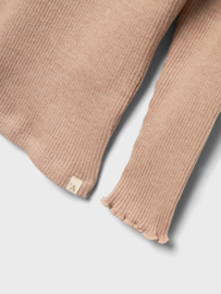 Lil' Atelier ribshirt rugby tan | maat 92 - 128