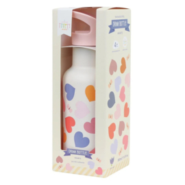 A little lovely company RVS-drinkfles hartjes | 350 ml