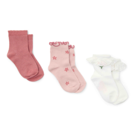 Little Dutch sokken bloemetjes 3-pack  | maat 17-22