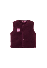 Z8 | Lilou Bordeaux Teddy Gilet Burgundy Battle