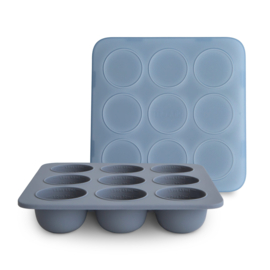 Mushie diepvries tray voor babyhapjes blauw
