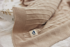 Jollein pure knit deken nougat | voor wieg of ledikant