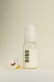 BIBS glazen fles met latex speen ivory | 150 ml