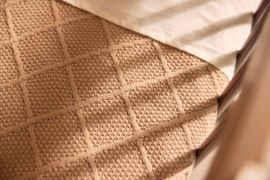 Jollein ledikantdeken check knit | in oatmeal of biscuit