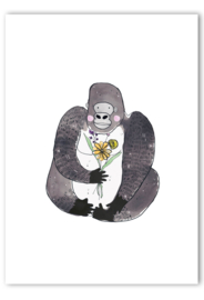 Studio Wilderness dubbele kaart 'Gorilla' | incl. sluitsticker