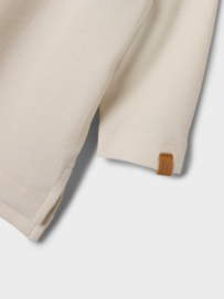 Lil' Atelier shirt met polokraag turtledove | maat 56 - 128