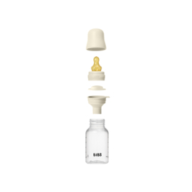 BIBS glazen fles met latex speen ivory | 150 ml