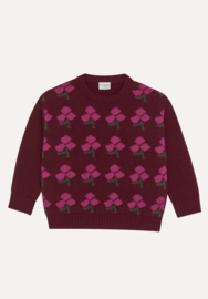 The Campamento | Bloemen Burgundy Trui