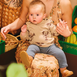 Z8 newborn sweater Franco nougat | maat 50 t/m 74