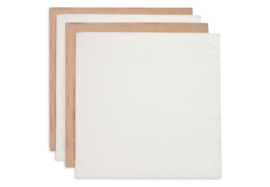 Jollein hydrofiele luiers uni | 4-pack | diverse kleuren