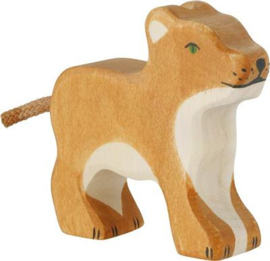 Holztiger houten babyleeuw