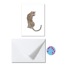 Studio Wilderness dubbele kaart 'Panter' | incl. sluitsticker