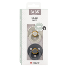 BIBS spenen in Sand & Iron | 2-pack | symetrisch
