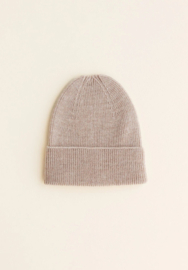 Hvid | Wollenbeanie Sand