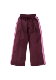 Z8 | Talia Wide Leg Track Pants Burgundy battle