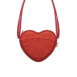 Rockahula schoudertasje glitter hart rood