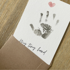 My tiny hand | Kaartje voor handafdruk