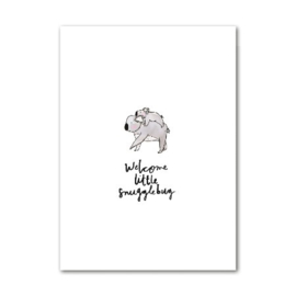 Studio Wilderness dubbele kaart 'Welcome little snugglebug' | incl. sluitsticker