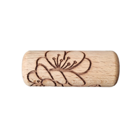 Kleine houten roller voor speelzand of klei | bloem