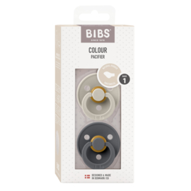 BIBS spenen in Sand & Iron | 2-pack | anatomisch