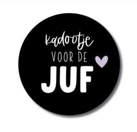 Sticker 'Kadootje voor de juf' | 5 stuks