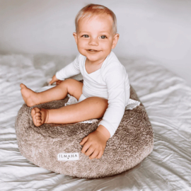 Ilmaha relaxhoes voor voedingskussen teddy taupe
