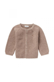 Noppies gebreid vestje Naga taupe melange | maat 50 - 62
