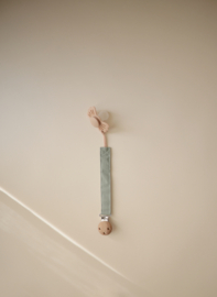Mushie speenkoord linnen olive & shifting sand | set van 2