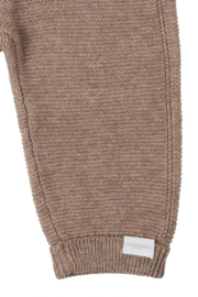Noppies gebreid broekje Grover taupe melange | maat 50 - 62