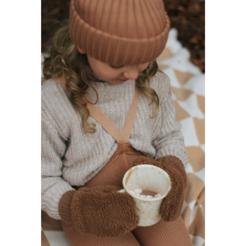 Silly Silas maillot met bretels wooly footless cappuccino brown | diverse maten