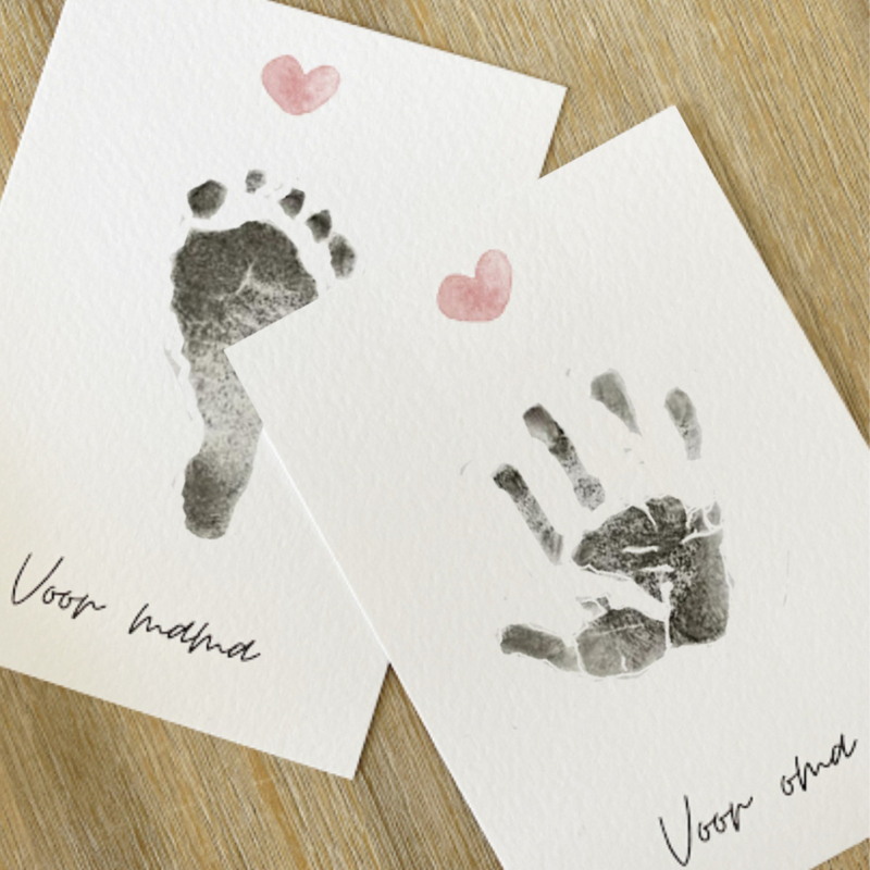 Voor oma | kaartje voor hand- of voetafdrukje