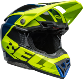 Bell Moto-10 Spherical Helm Sliced Matte Gloss Retina Blue