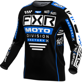 FXR Podium Jersey Black Blue 2024